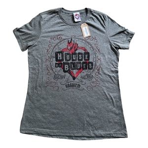 House of Blues Anaheim Gray Graphic T Shirt Size Medium
